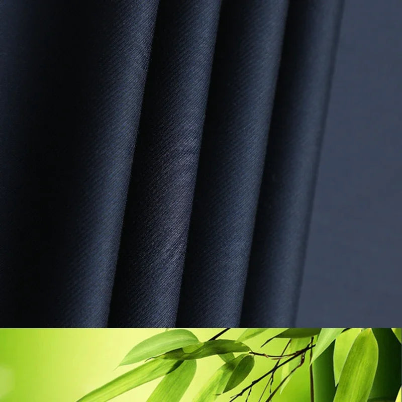 Bamboo Fiber Luxury Straight Pants Men Spring Summer New Business Breathable Casual Long Formal Suit Trouser Male